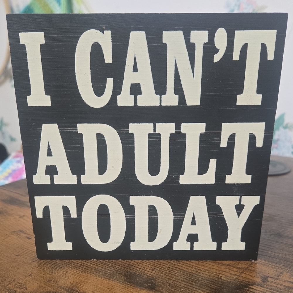 Black and White Decorative Sign